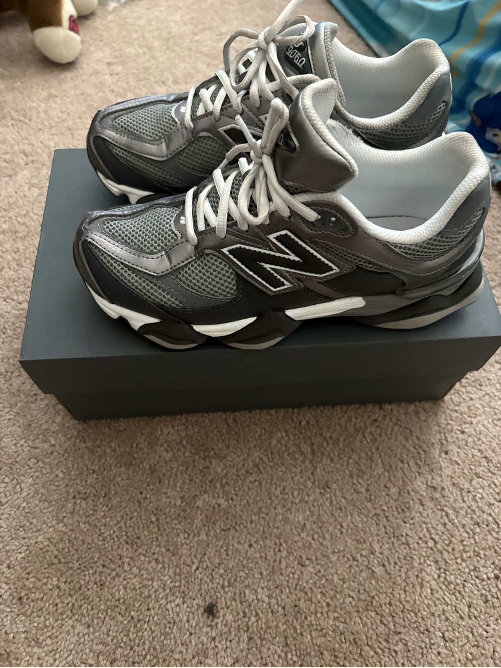 New Balance' MENS Gray and White Athletic Sneakers